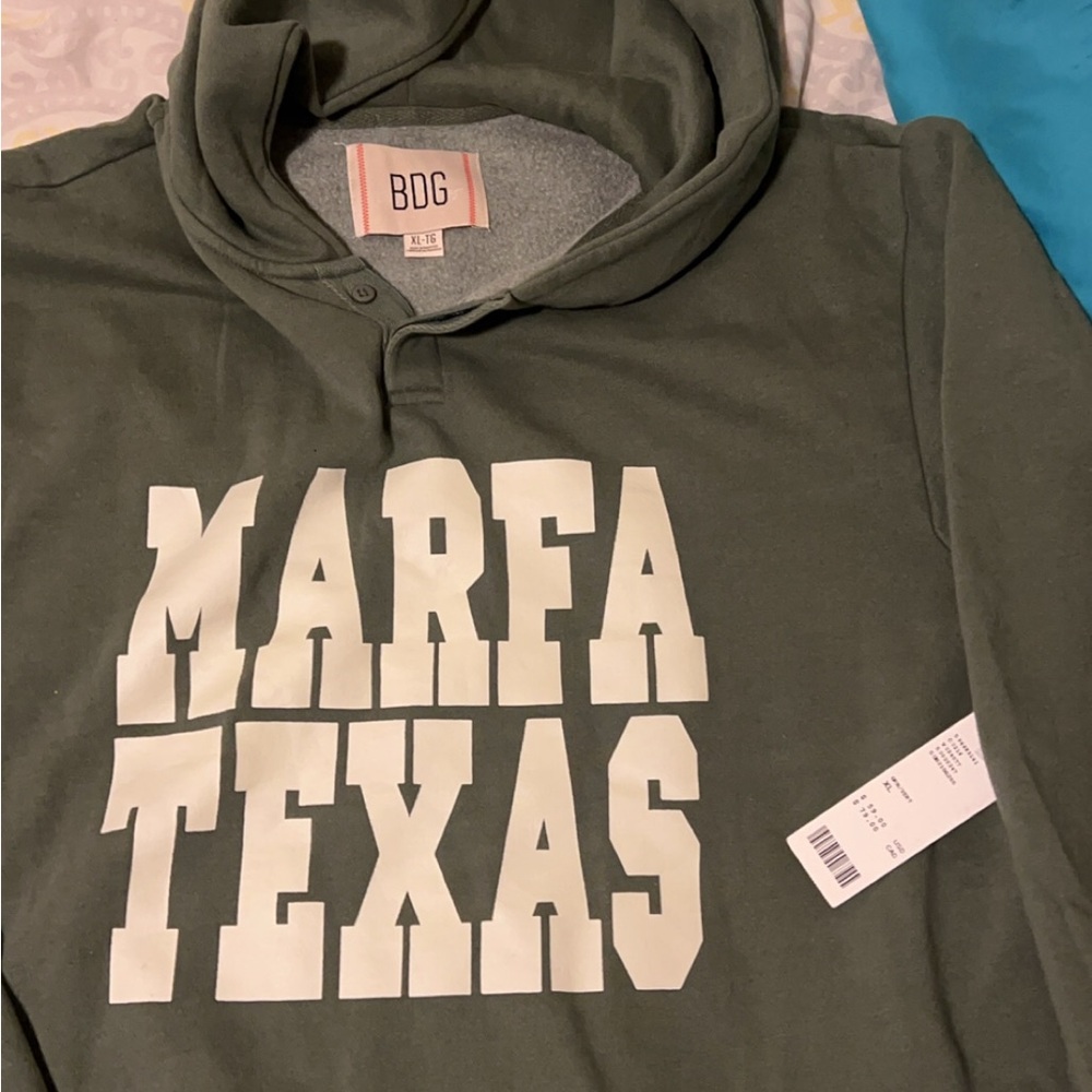 BDG Green Marfa Texas Hoodie